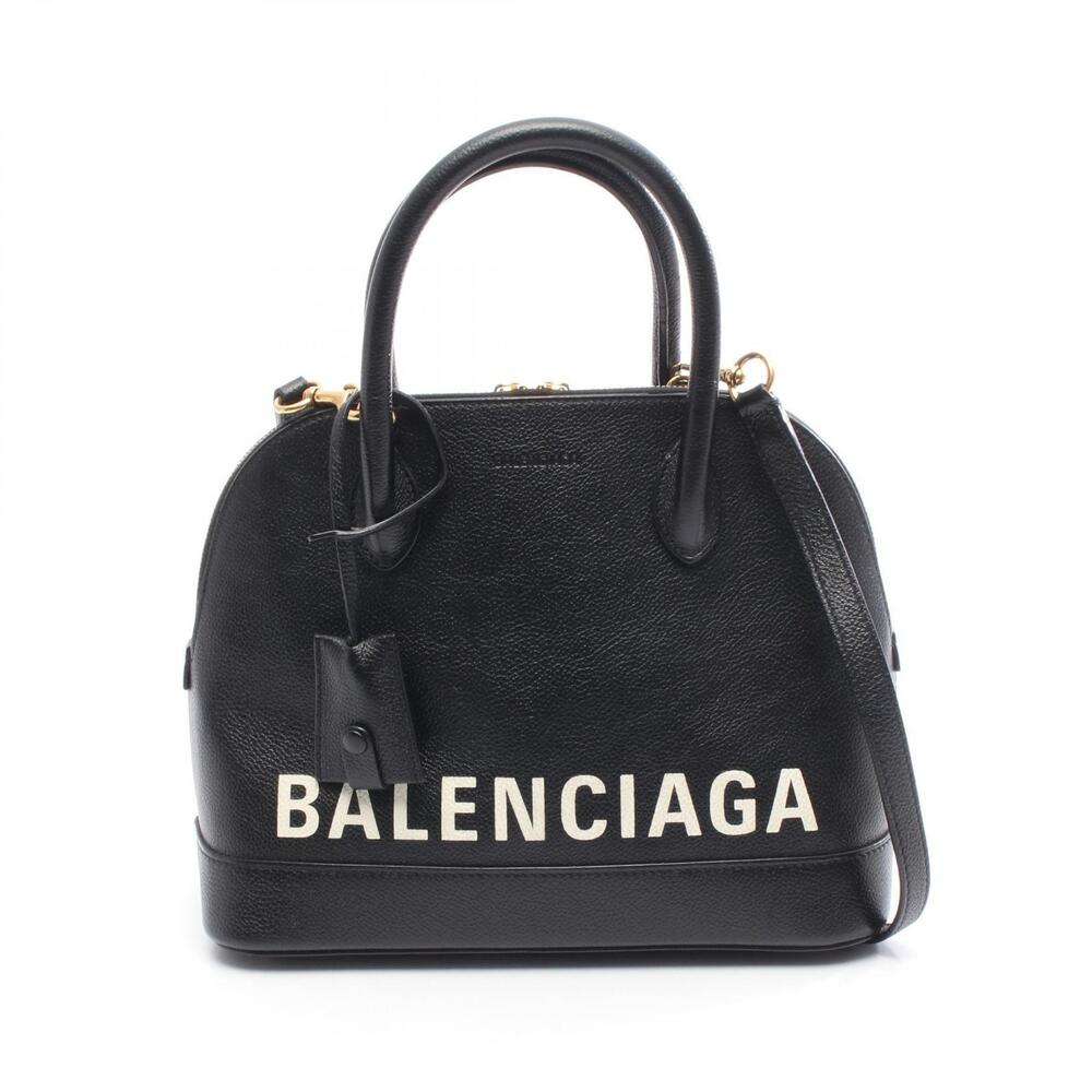 Balenciaga Ville Top Handle Bag Handbag Leather Black